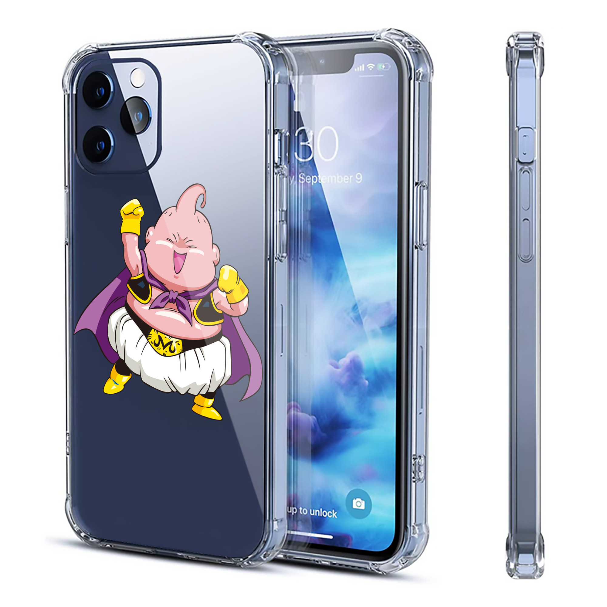 （画像用） ドラゴンボール 魔人ブウ DRAGON BALL Majin Buu 【iPhone 12シリーズ対応】透明スマホケース（クリアソフトケース）